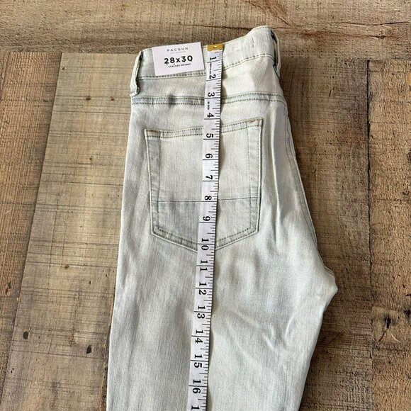 Pacsun light indigo denim jeans stacked skinny high waist men's 28 - Picture 10 of 11